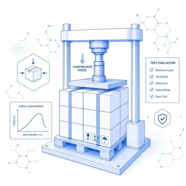 Compression testing setup diagram