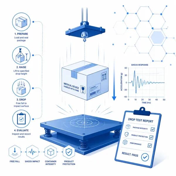 Medical device drop test infographic