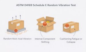 ASTM D4169 Schedule E Random Vibration test diagram