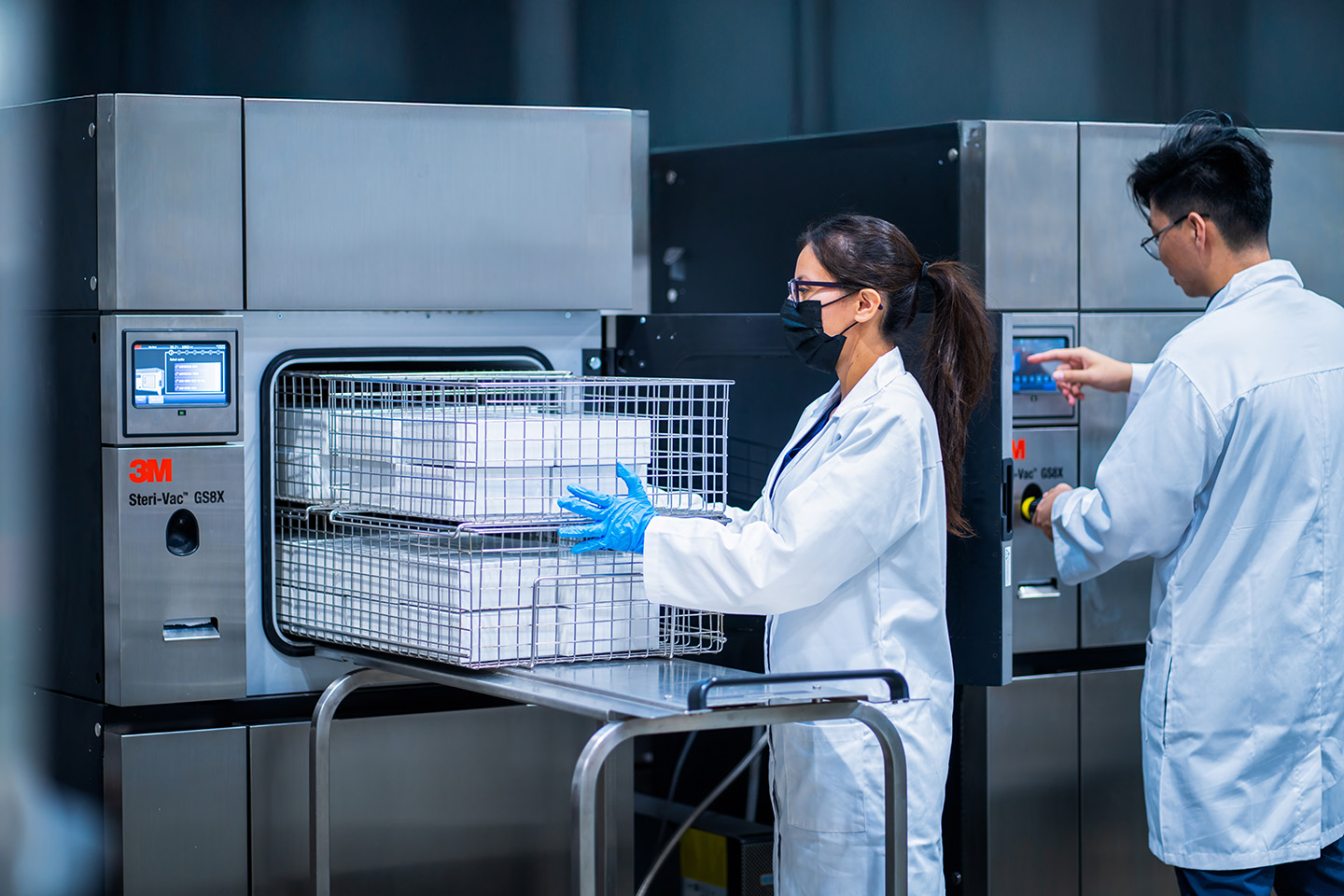 LSO employees operating EtO sterilization machines