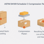 ASTM D4169 Schedule C compression test diagram